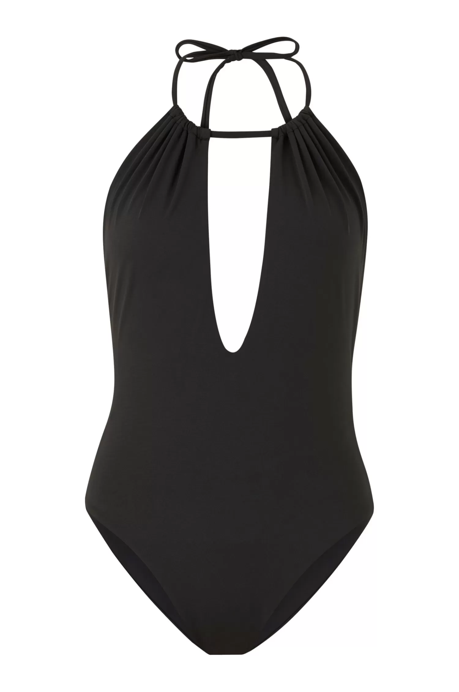 Dam Aim'n Baddrakt Black Halter Swimsuit