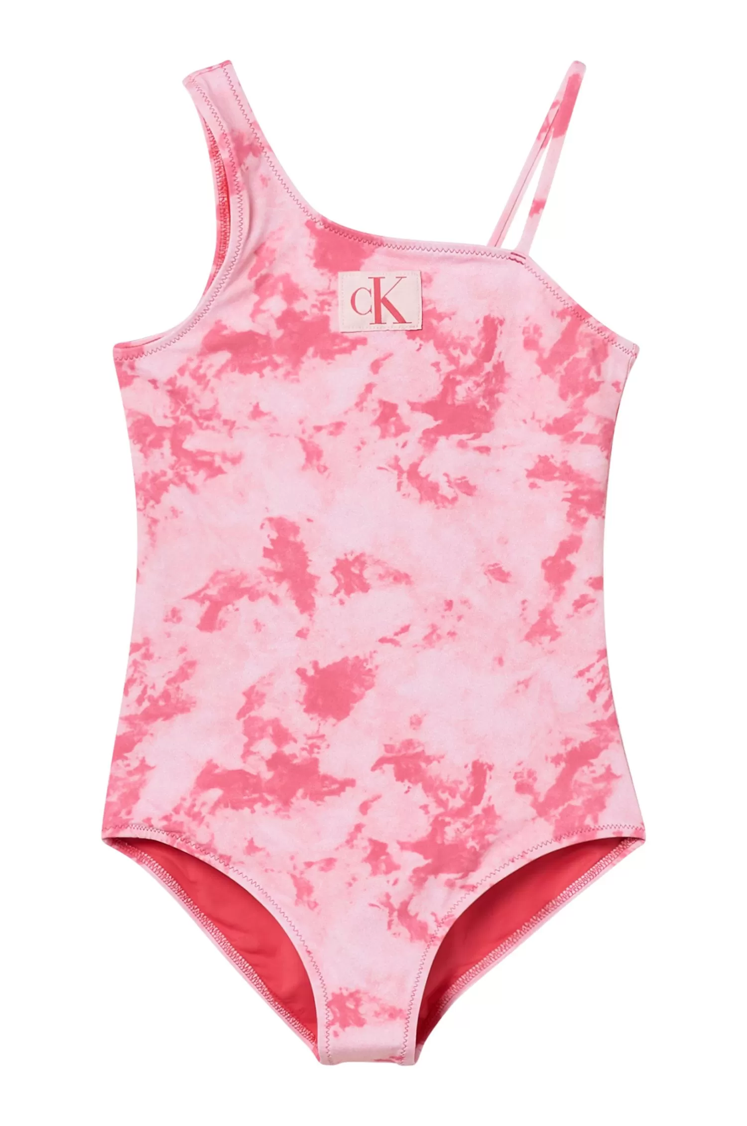 Calvin Klein Baddrakt One Shoulder Swimsuit Print Fashion