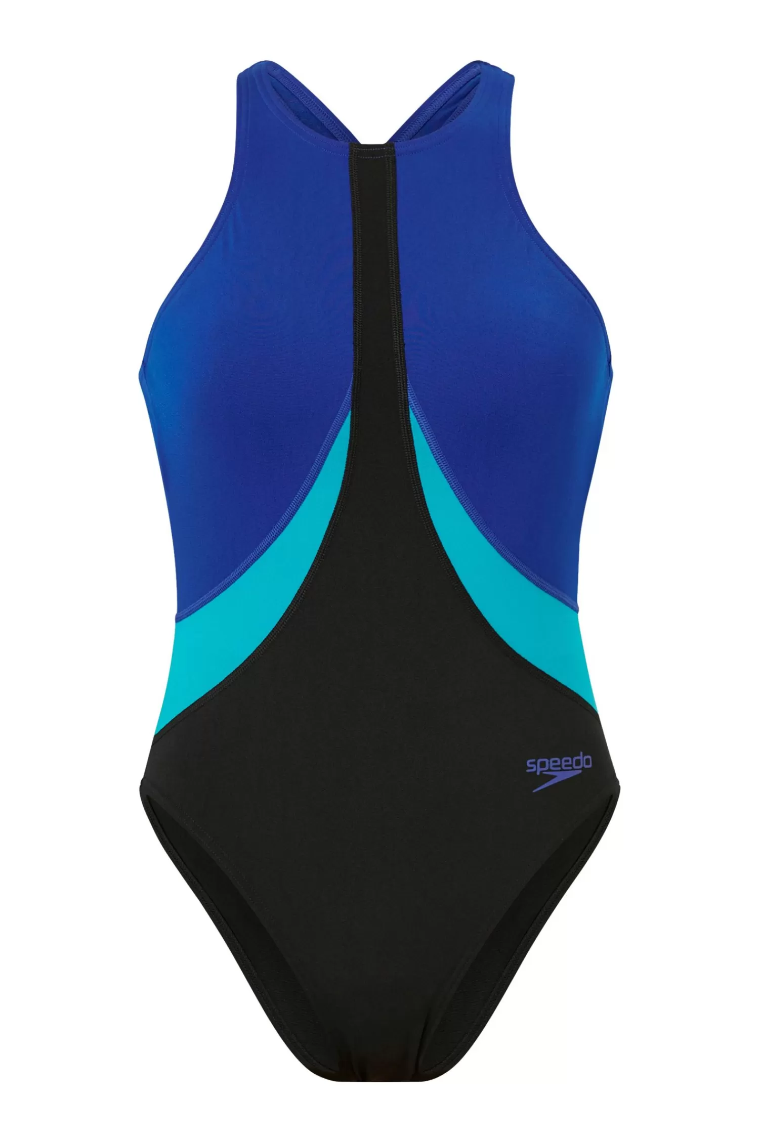 Dam Speedo Baddrakt Womens Colourblock Highneck Crossback