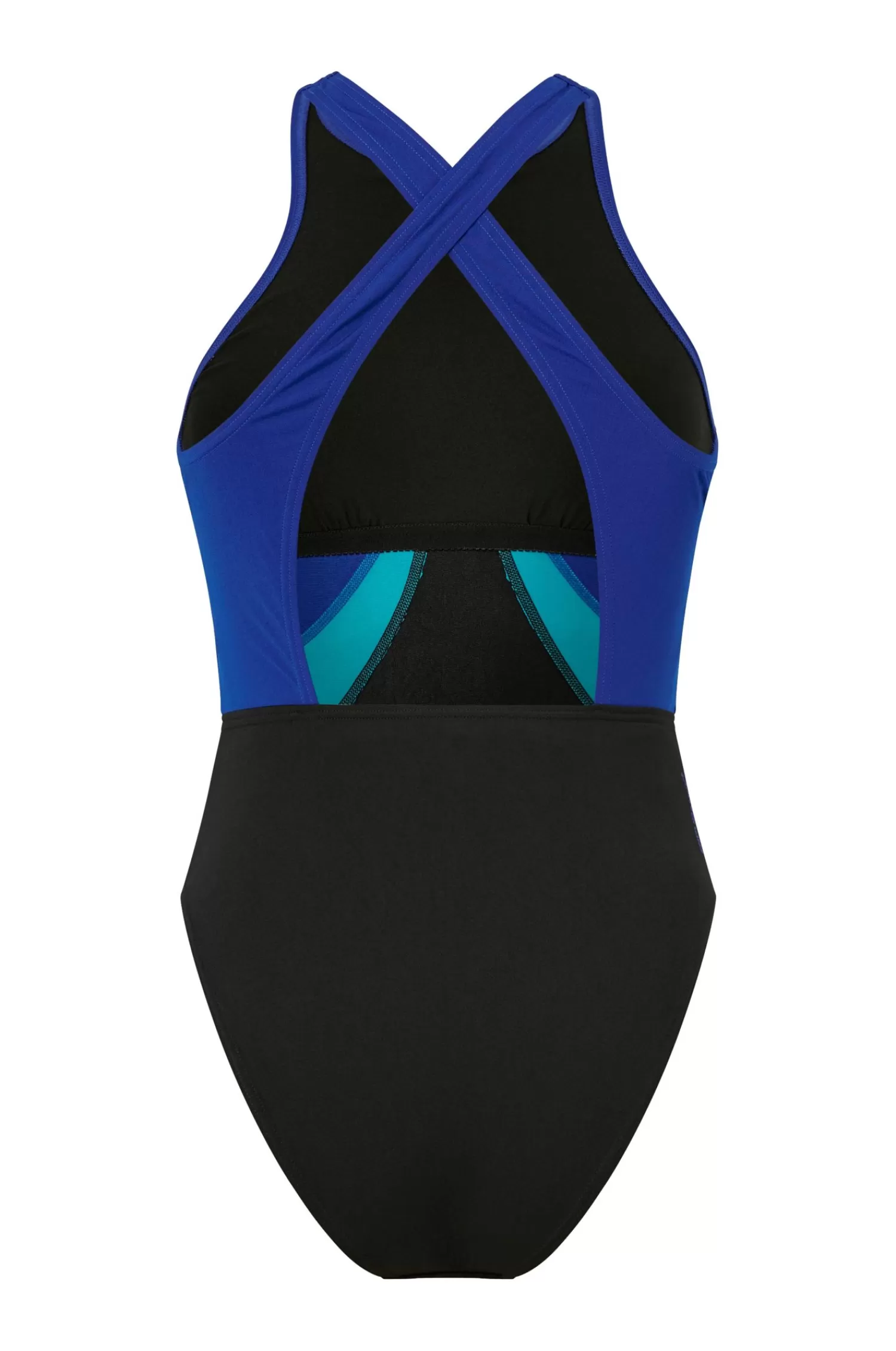 Dam Speedo Baddrakt Womens Colourblock Highneck Crossback