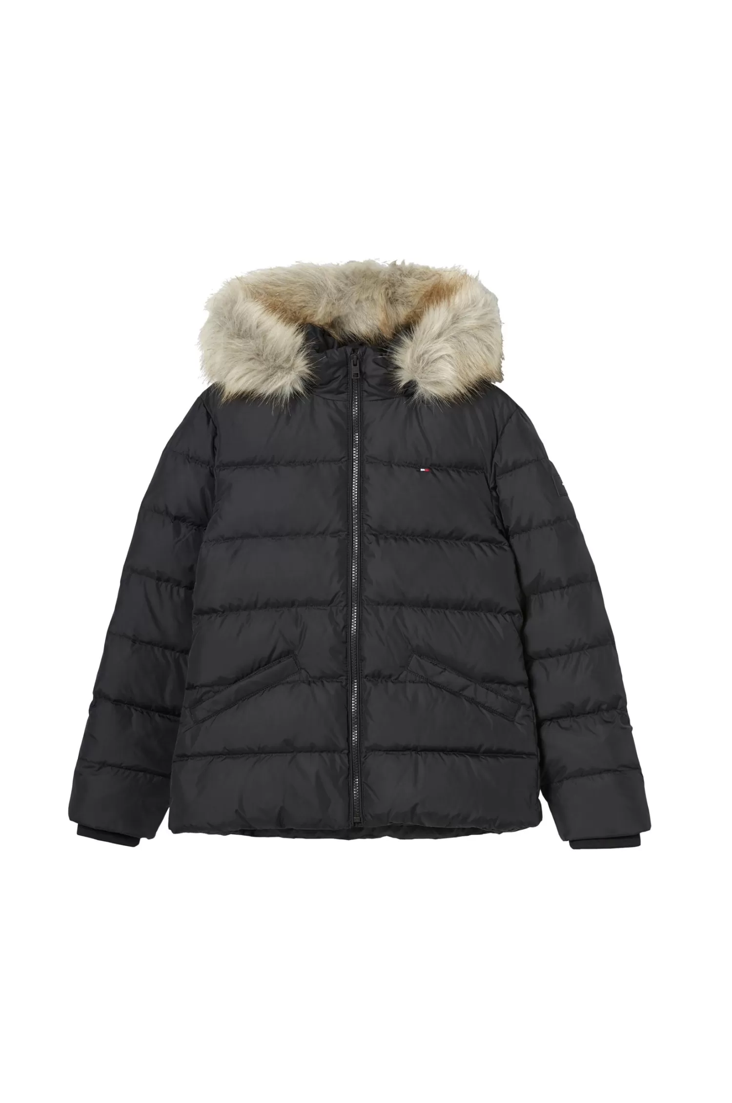 Tommy Hilfiger Dunjacka Essential Down Fur Hood Jacket New