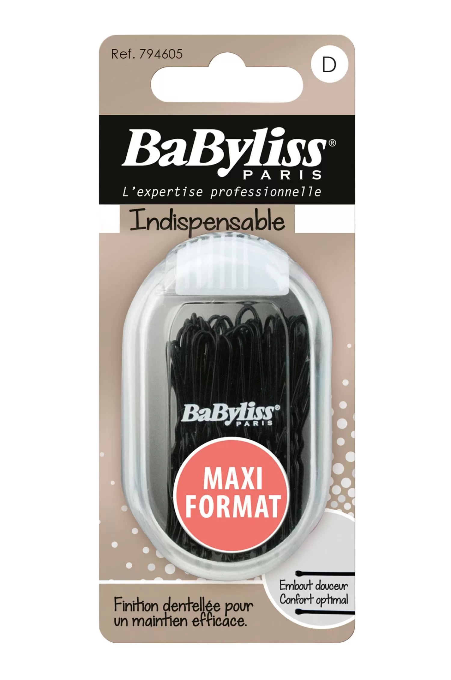 Dam BaByliss Harnal U-Form Svart 60 St