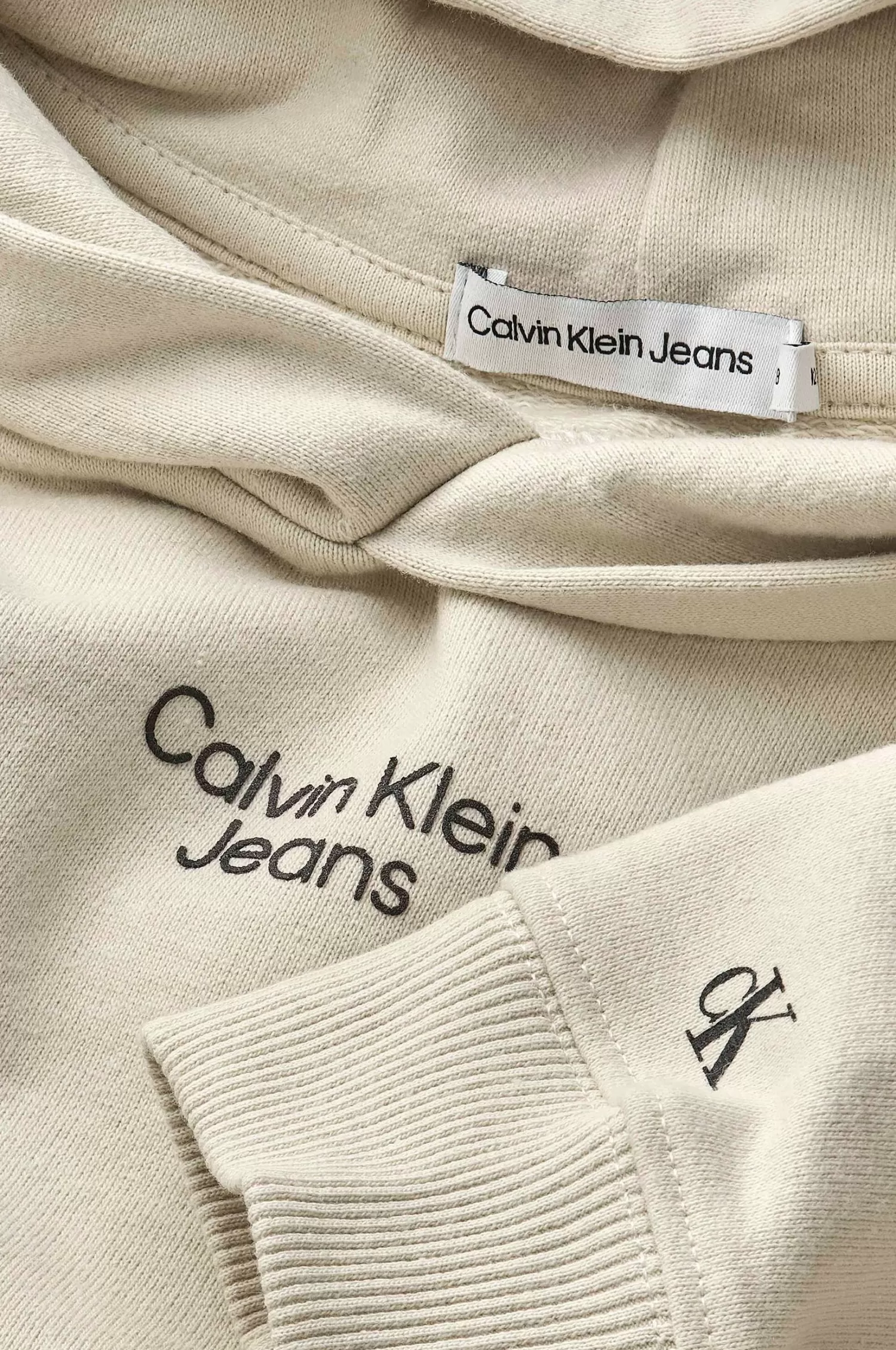 Calvin Klein Hoodie Stacked Logo Relaxed Hoodie Discount