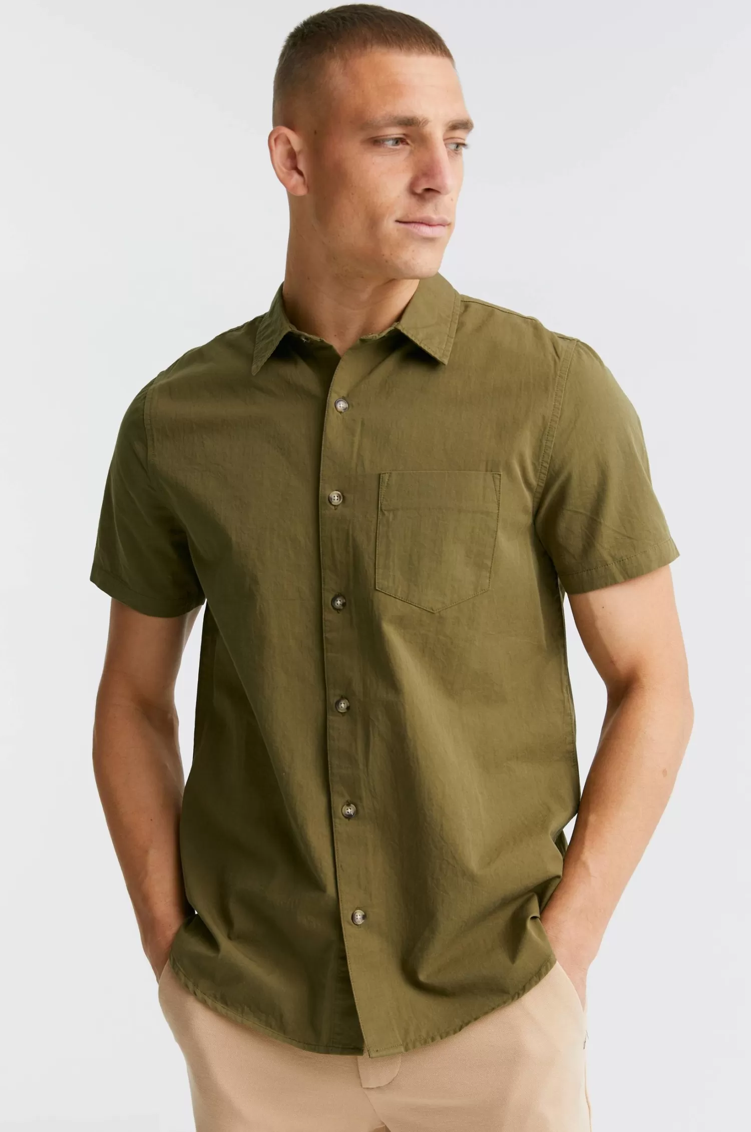 Studio Total Icon Twill Ss Shirt Outlet