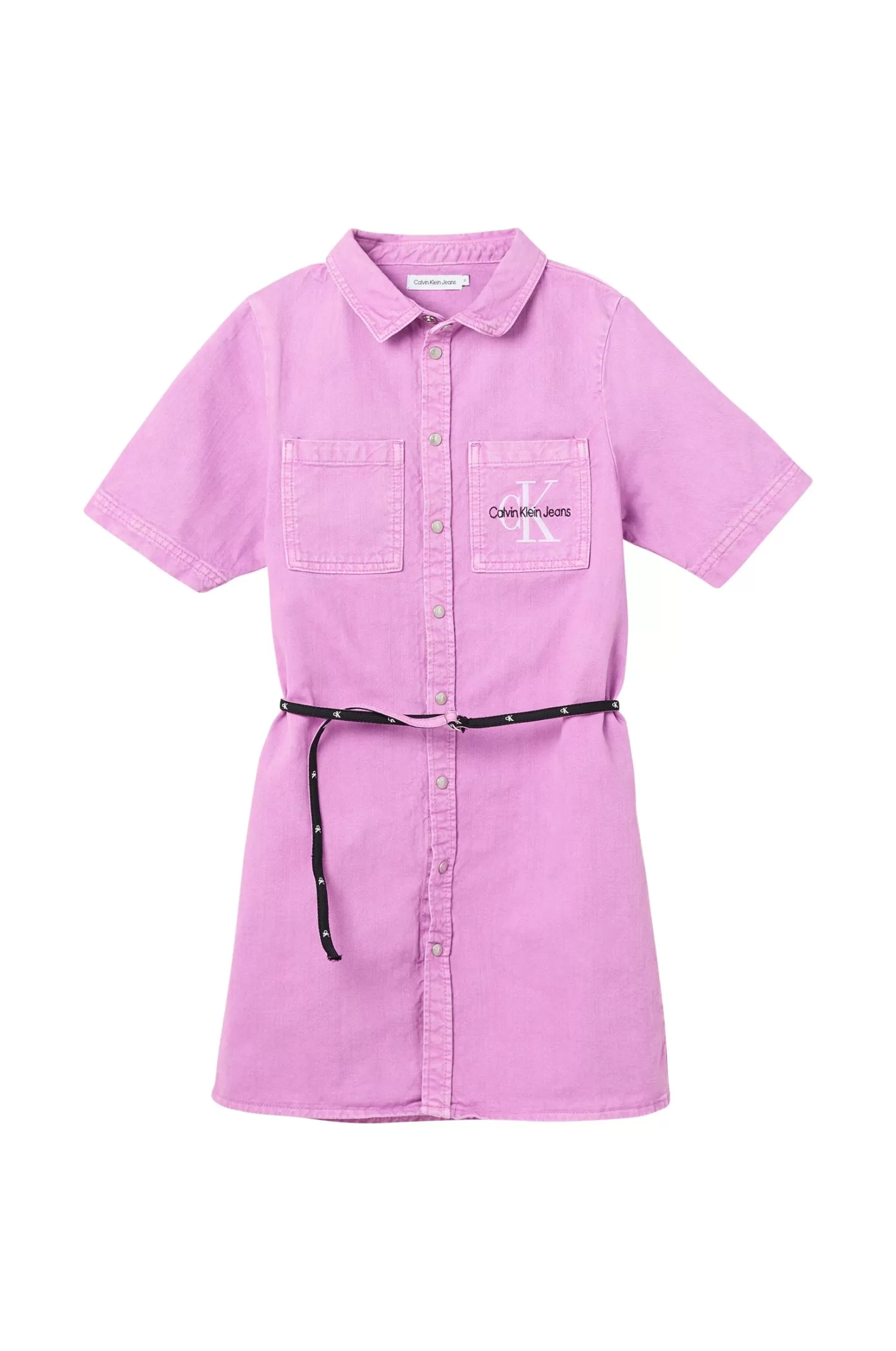 Calvin Klein Jeansklanning Denim Ss Shirt Dress New