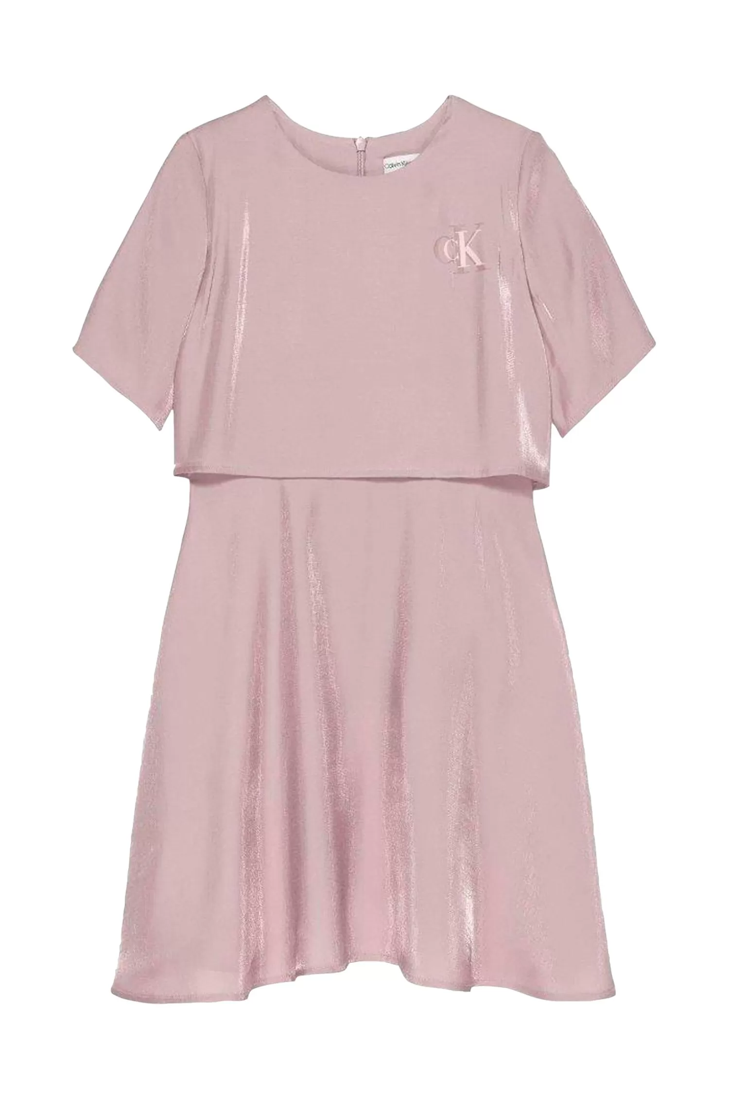 Calvin Klein Klanning Metallic Shine Ss Dressess Clearance