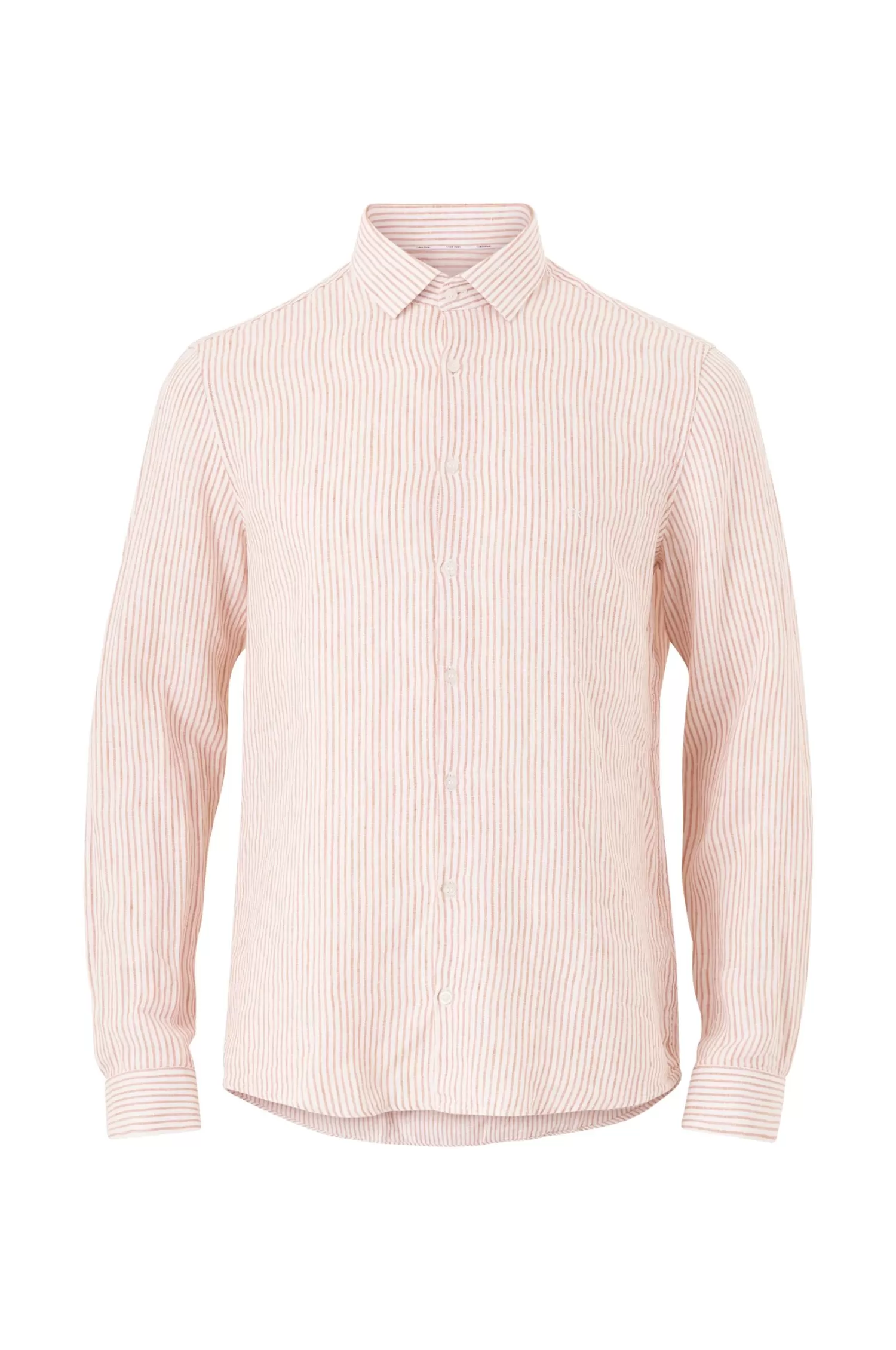 Calvin Klein Linneskjorta Linen Stripe Slim Shirt Clearance