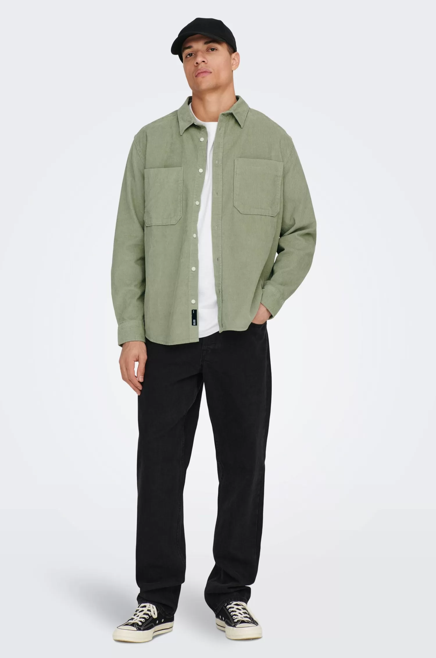 ONLY & SONS Manchesterskjorta Onsalp Rlx 2Pkt Washd Cord Ls Shirt Best