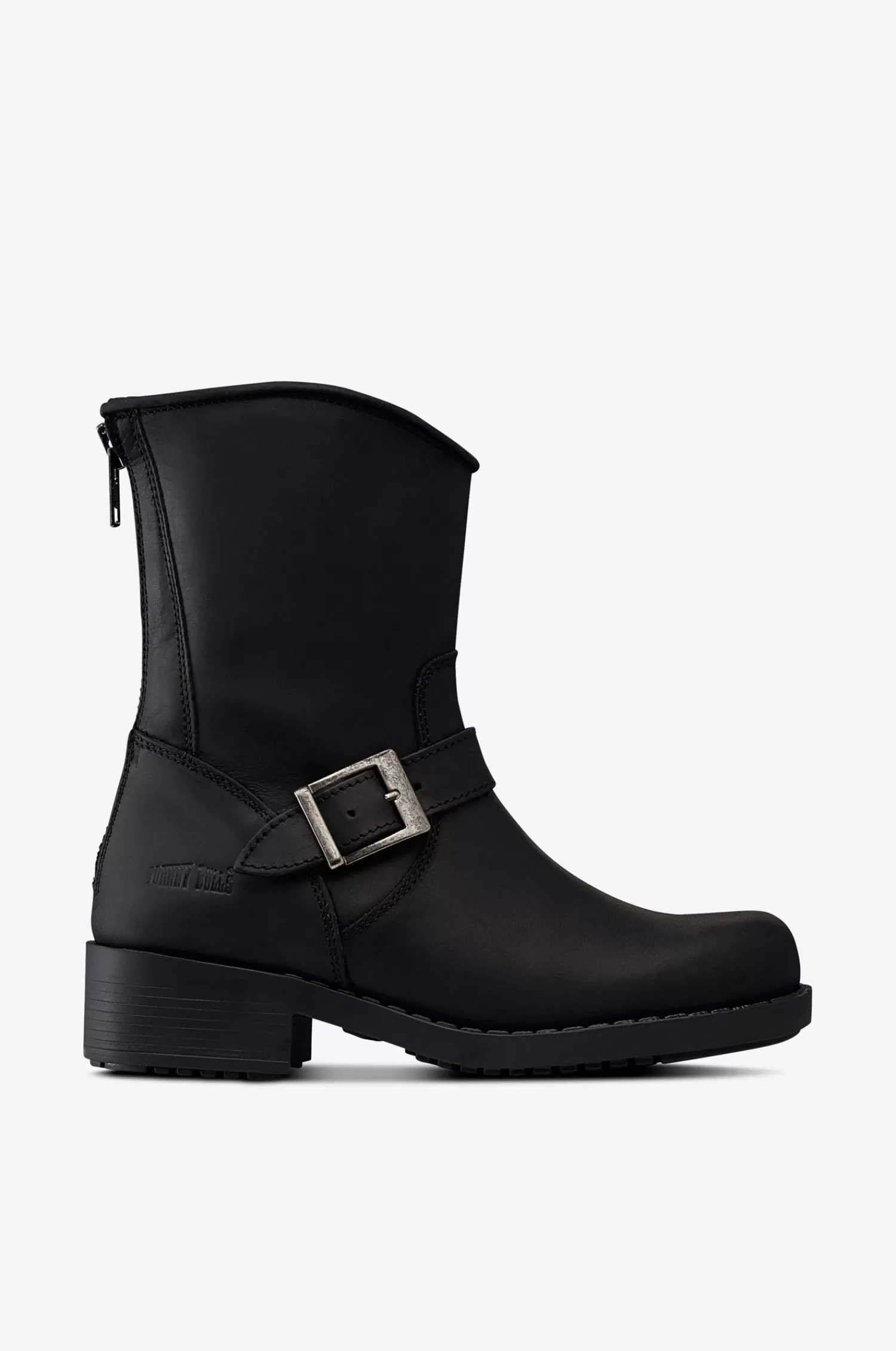 Dam Johnny Bulls Mid Hi Biker Boots Av Skinn