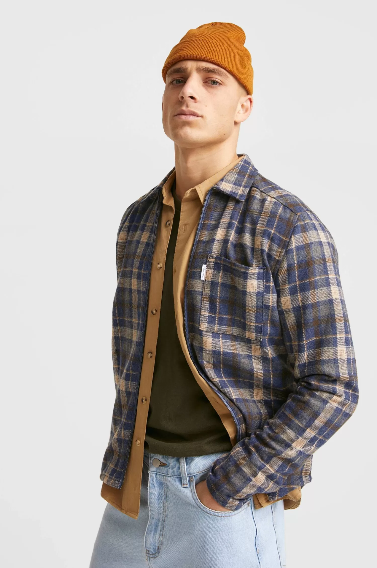Studio Total Overshirt Zip Check Overshirt Flash Sale