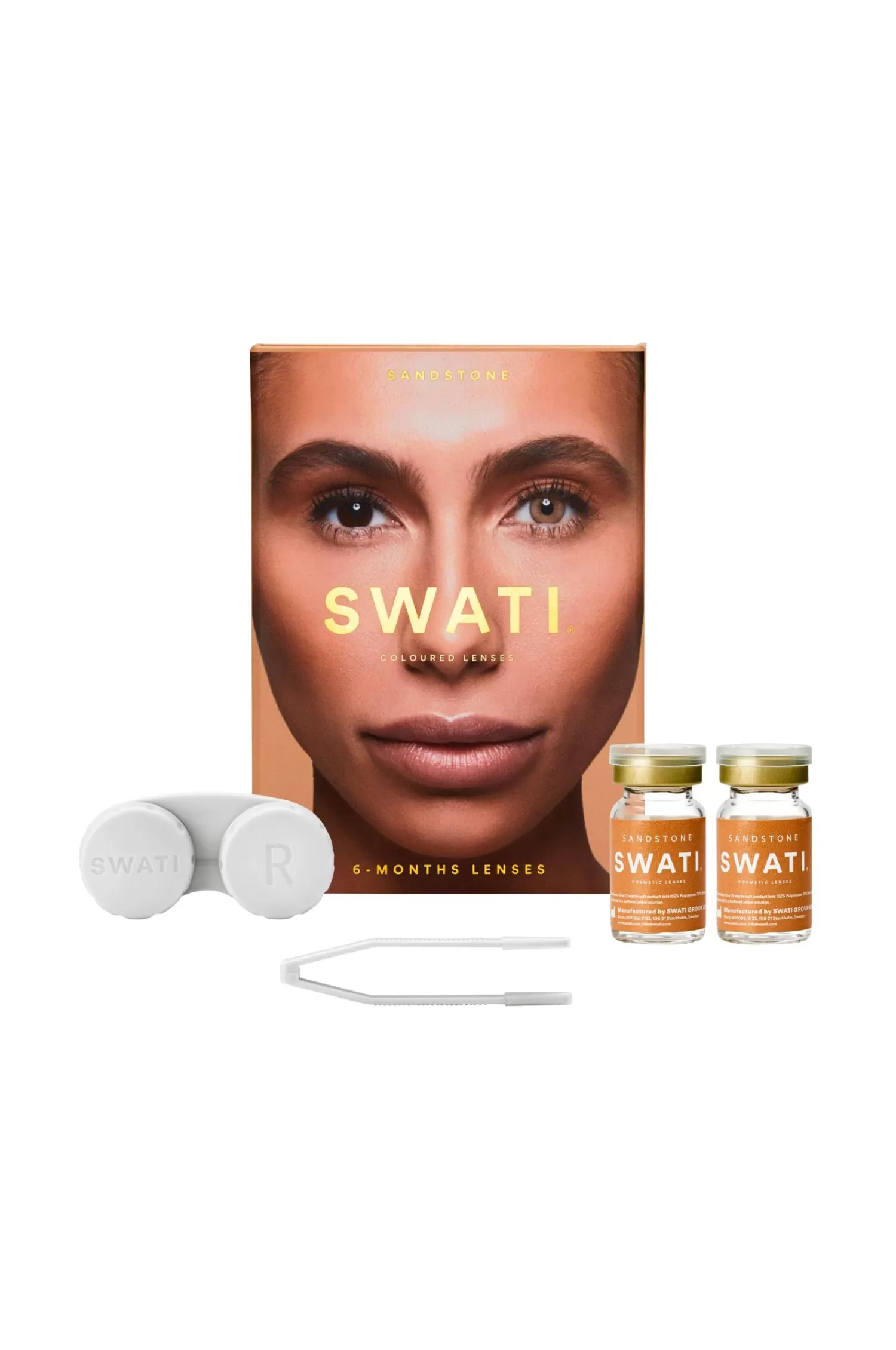 SWATI Cosmetics Sandstone 6-Manaders Kosmetiska Linser