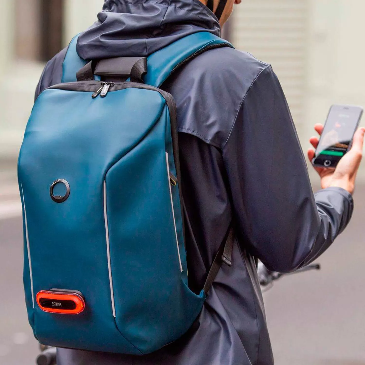 Dam Delsey Securain Connected 14" Backpack Blue