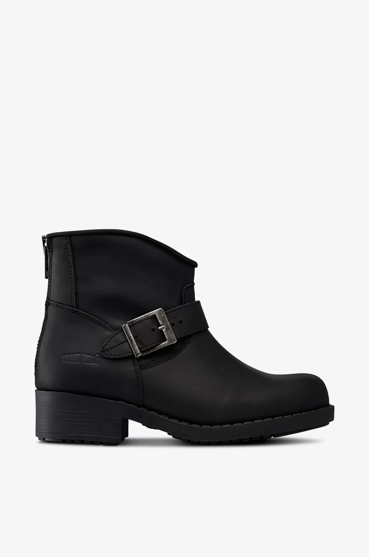 Dam Johnny Bulls Short Biker Boots Av Skinn