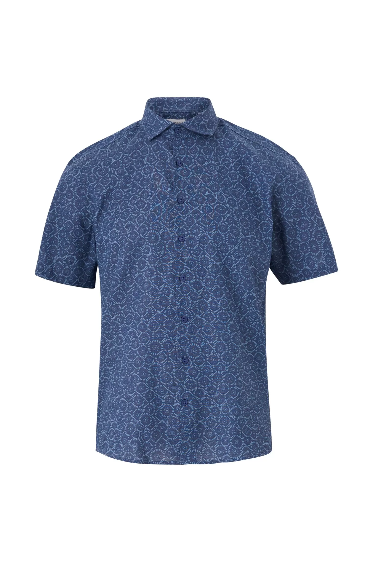 Lindbergh Skjorta Aop Linen/Cotton Shirt S/S Best Sale