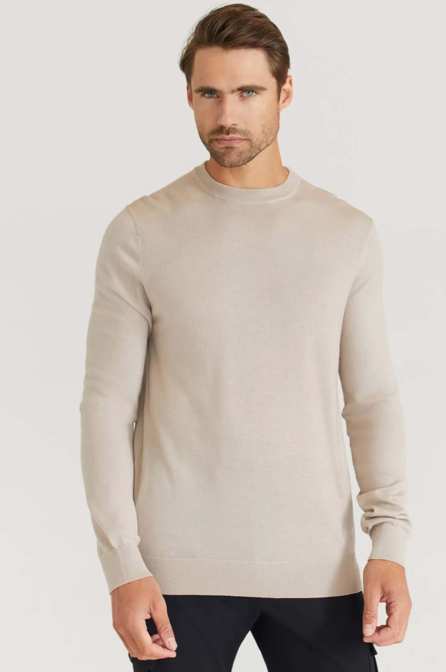 Studio Total Stickad Troja Merino Crew Neck Flash Sale