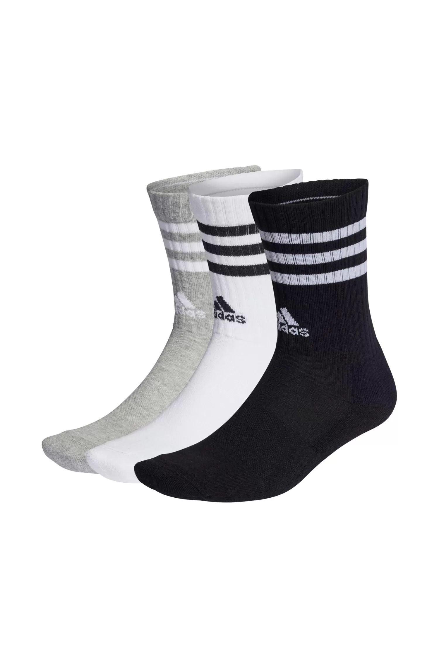adidas Sport Performance Strumpor 3-Stripes Cushioned Crew Socks 3-Pack Best Sale