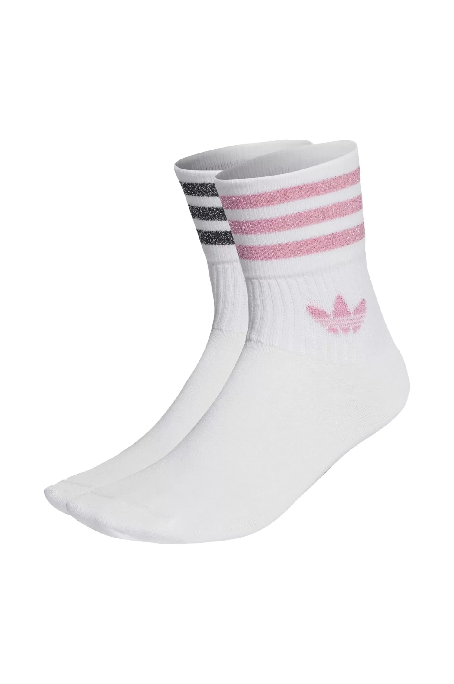 adidas Originals Strumpor Mid-Cut Glitter Crew Socks 2-Pack Cheap