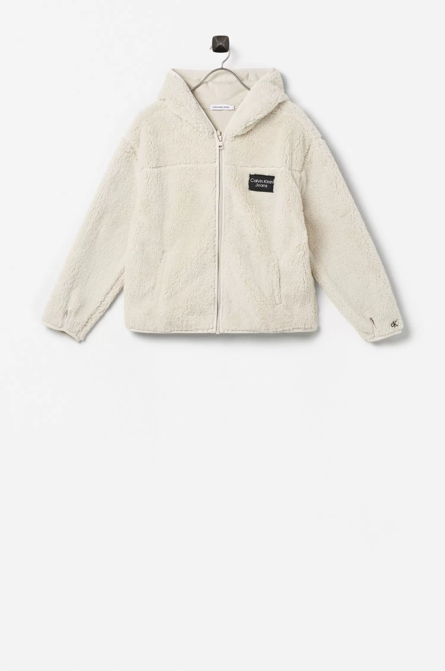 Calvin Klein Sweatshirt Teddy Stack Logo Zip Flash Sale