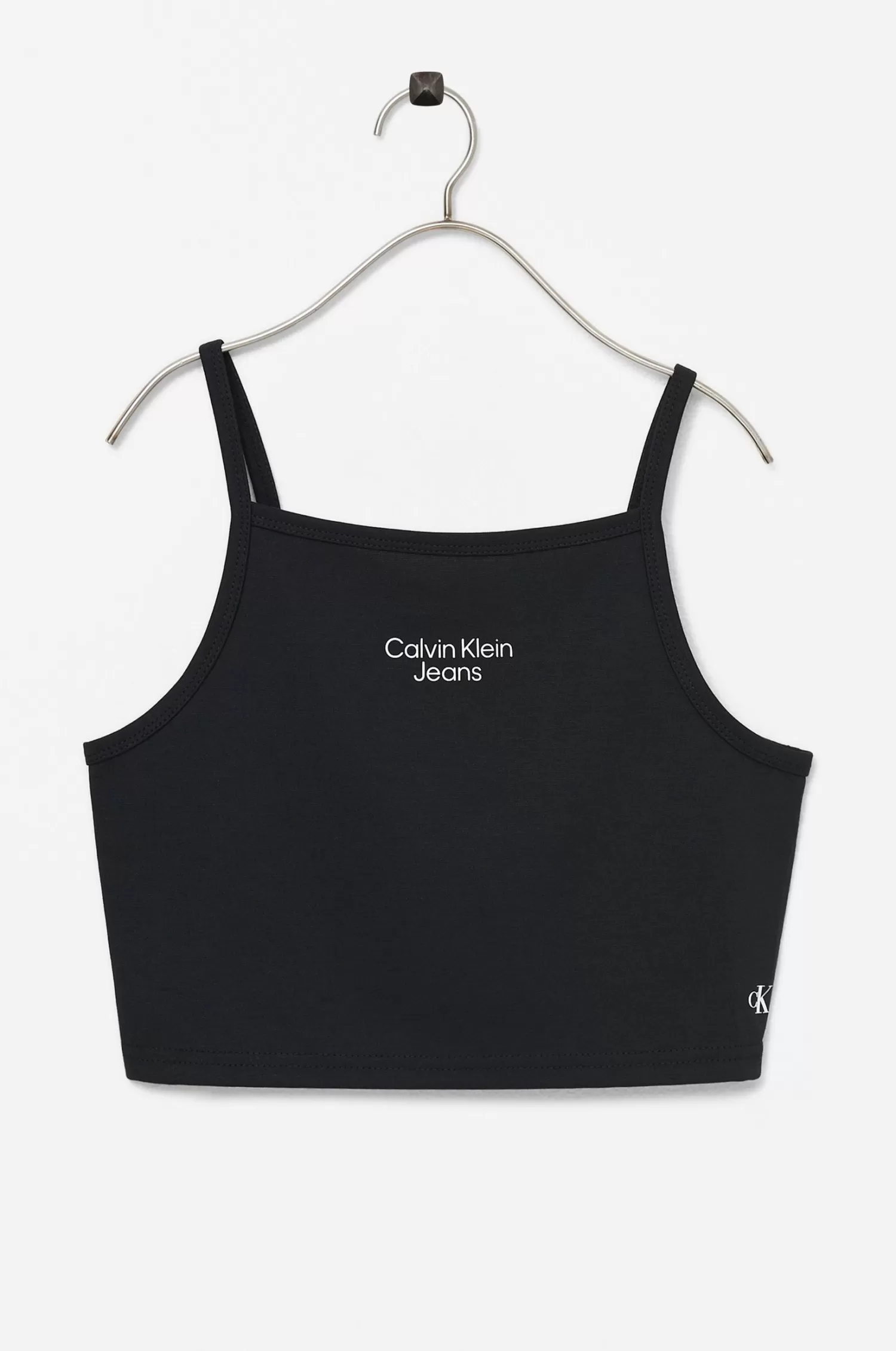 Calvin Klein Topp Stacked Logo Punto Strap Top Flash Sale