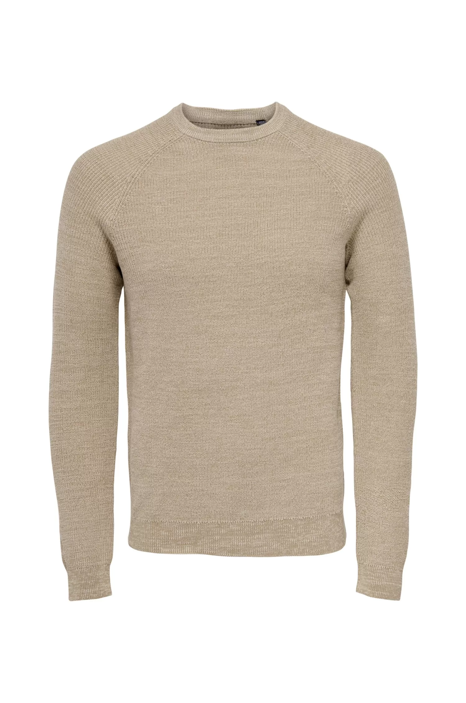 ONLY & SONS Troja Onsdennis 12 Struc Raglan Crew Neck New