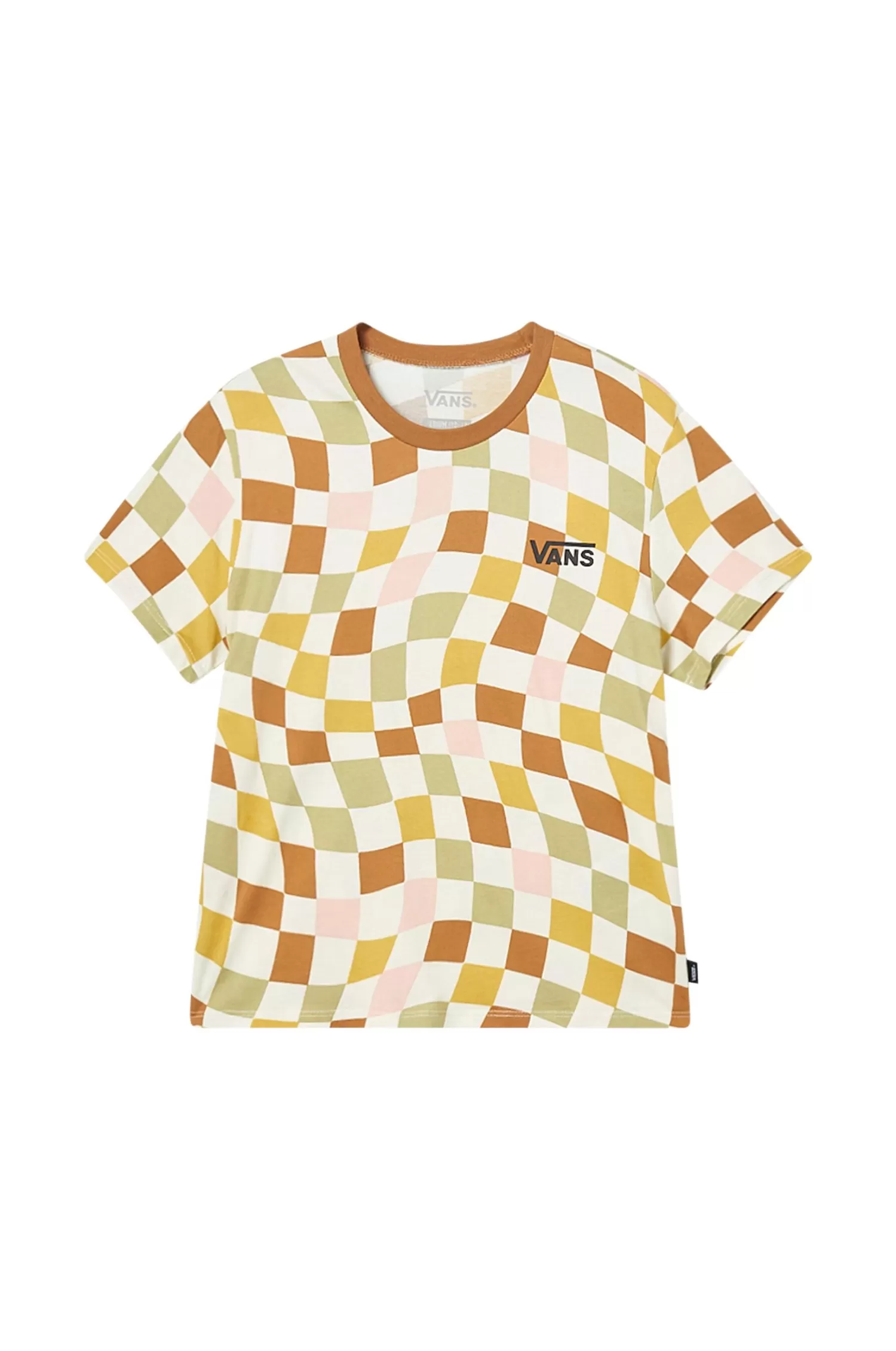 Vans T-Shirt Checker Print Crew Hot